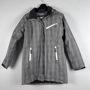 Helly Hansen women winter jacket plaided gray size S